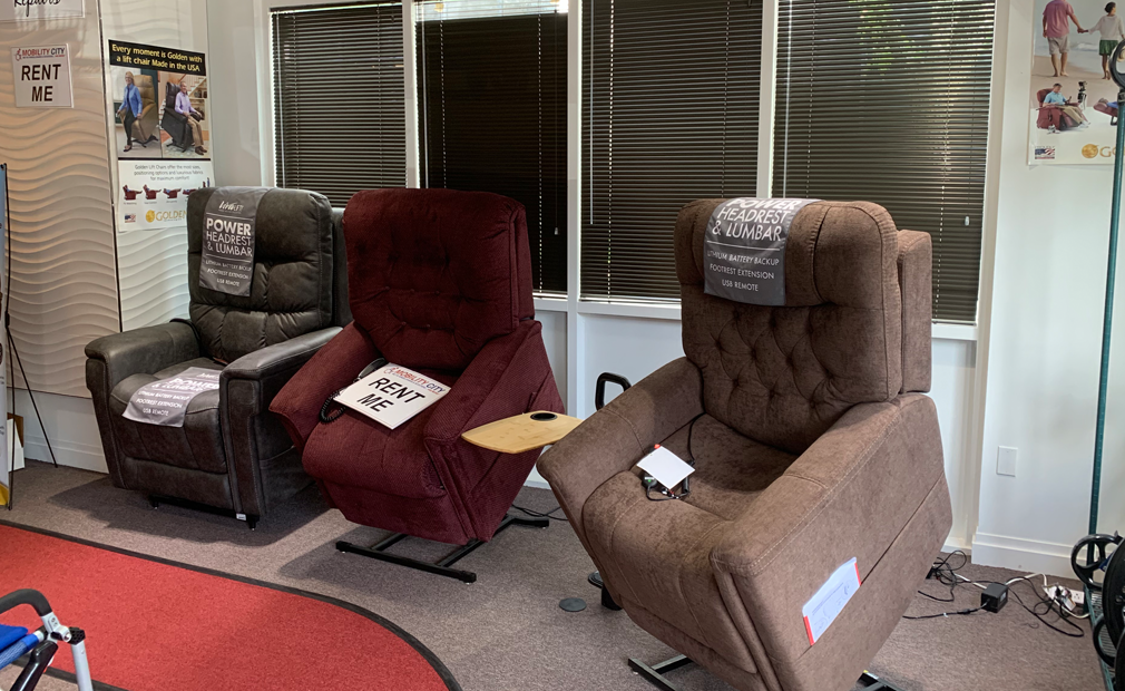 Mobility Chairs in Alexandria Showroom