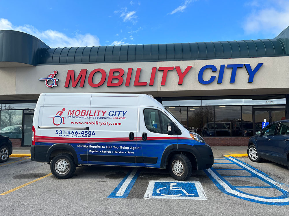 Mobility City of Omaha Van and Building
